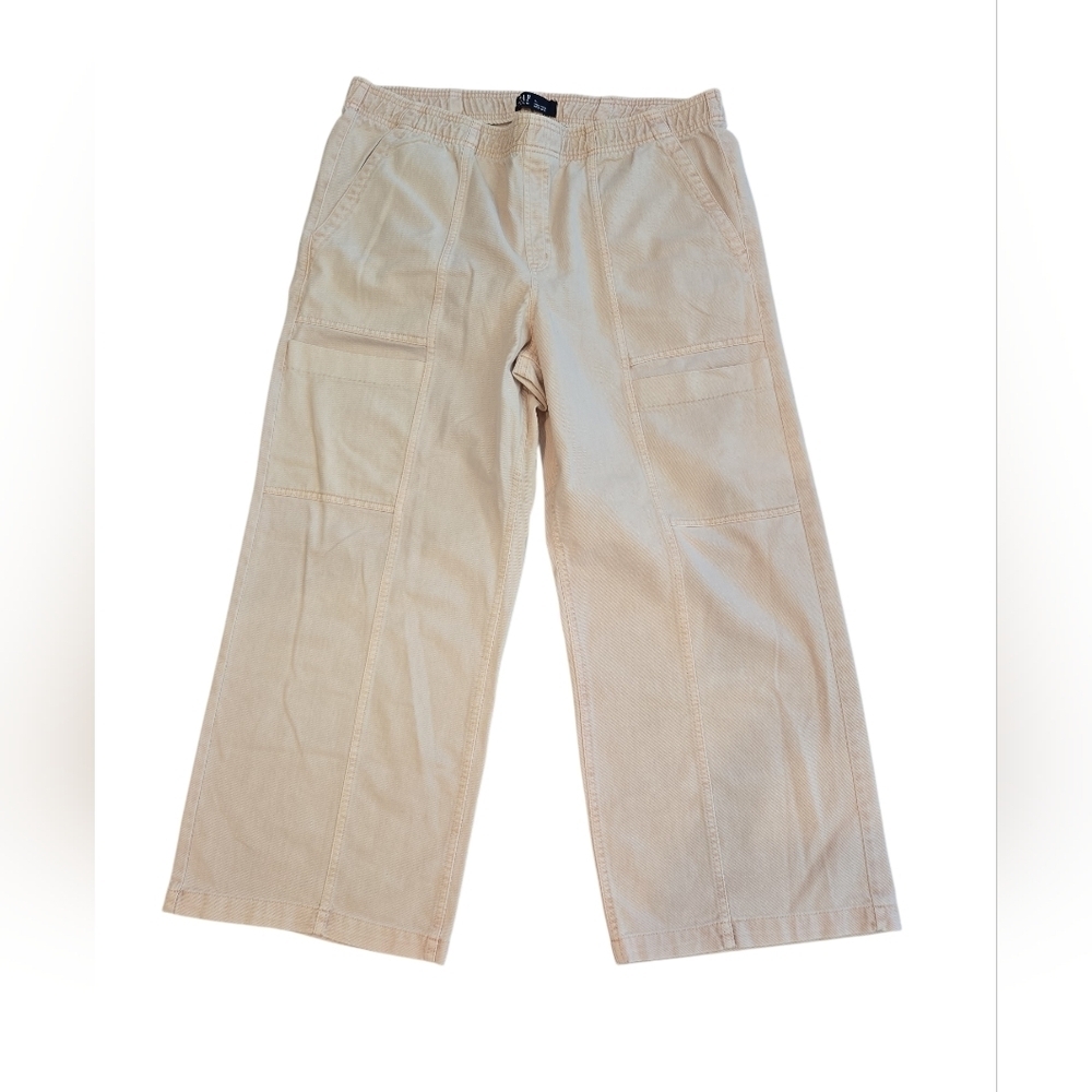 GAP DENIM HIGH-RISE WIDE -LEG JEANS. COLOR: ROSE. OVERSIZED. SIZE X-LARGE.